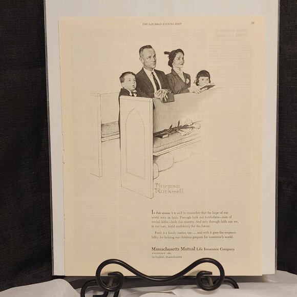 Norman Rockwell Art - Mass Mutual Advertisement - Vintage advertising. - Picture 2 of 4